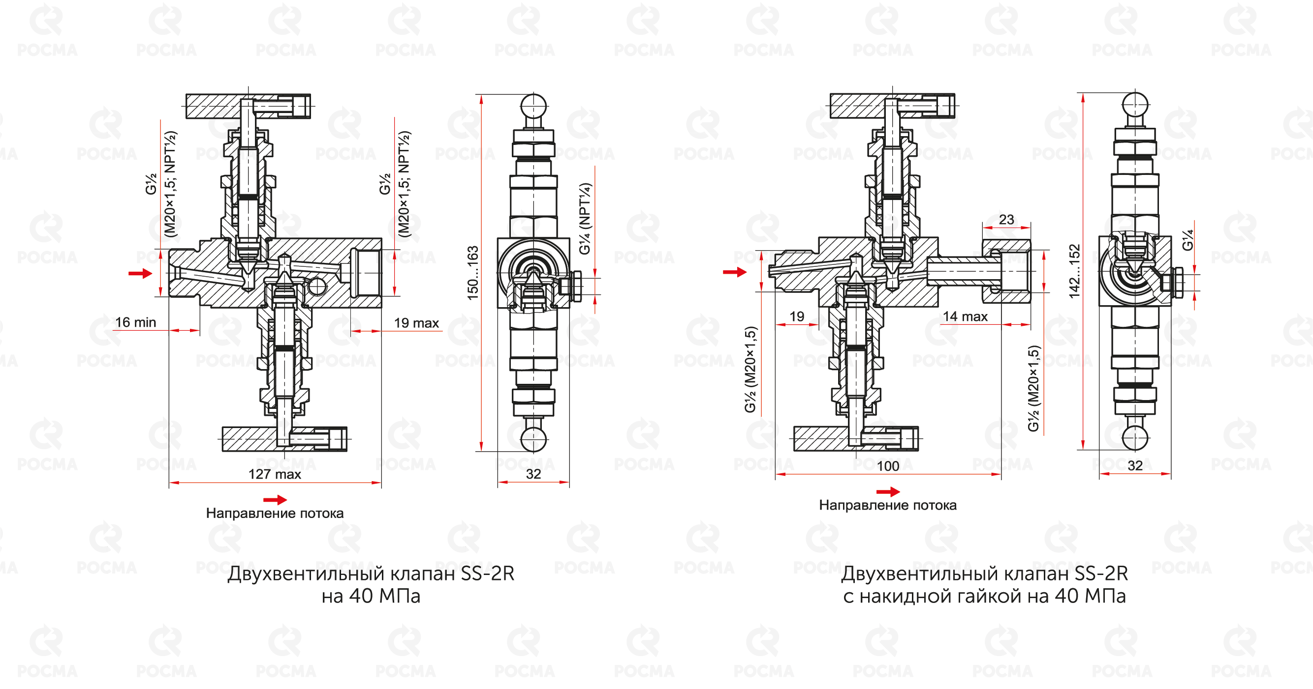 Основные размеры (мм), вес (кг)
