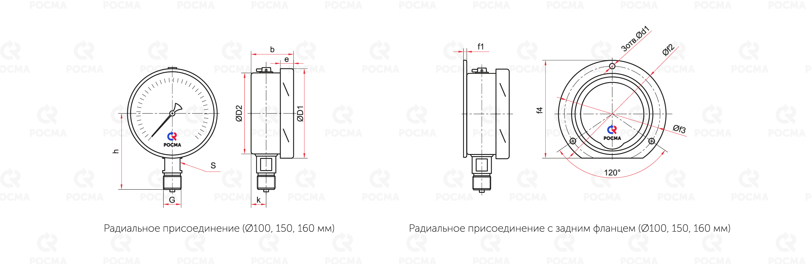 Основные размеры (мм), вес (кг), объём (мл)